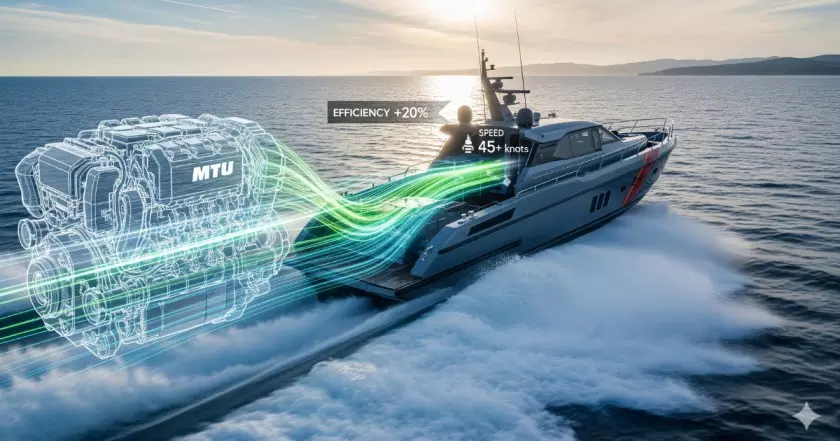How Does the MTU 12V Engine Series Enhance Efficiency in Fast Marine Vessels?