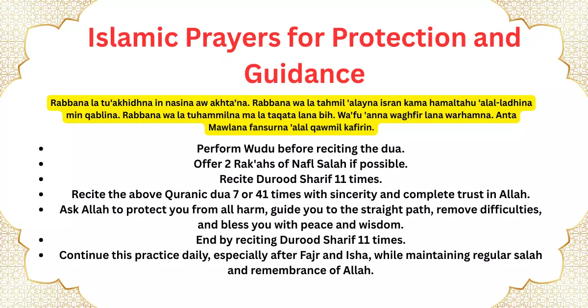 Islamic Prayers for Protection and Guidance