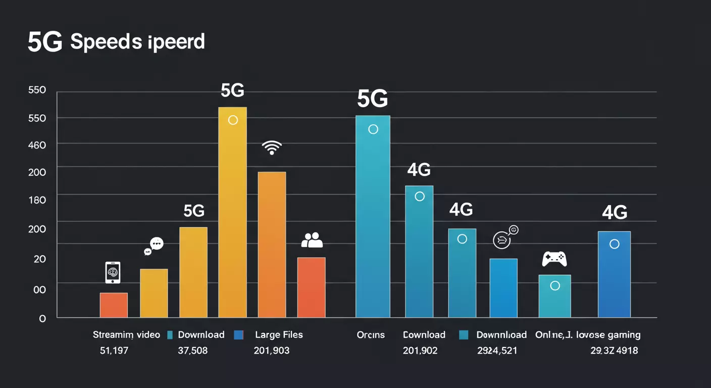 What is 5G speed compared to 4G?
