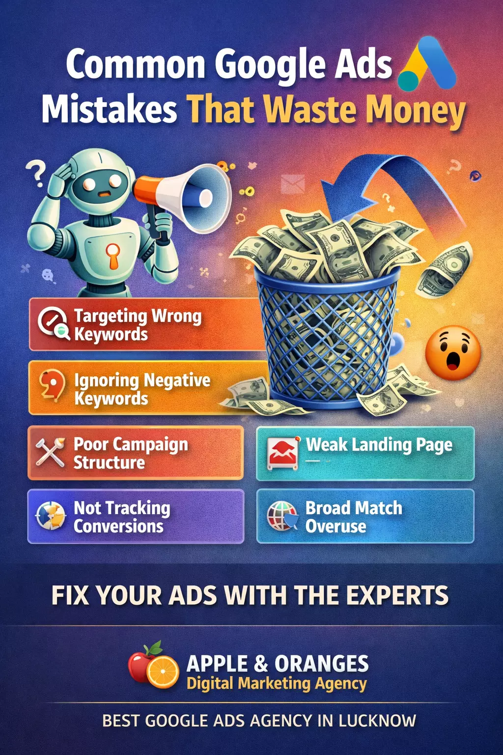 Common Google Ads Mistakes That Waste Money