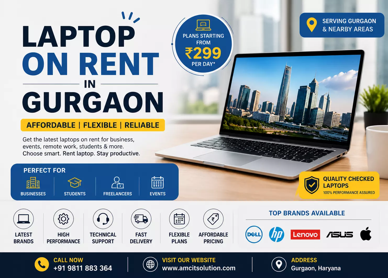 Laptop on Rent in Gurgaon – Affordable, Flexible & Reliable Rental Solutions