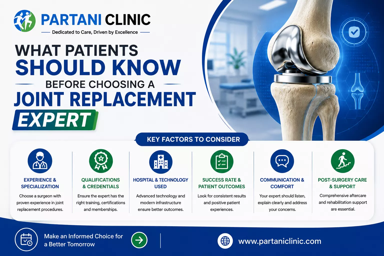What Patients Should Know Before Choosing a Joint Replacement Expert