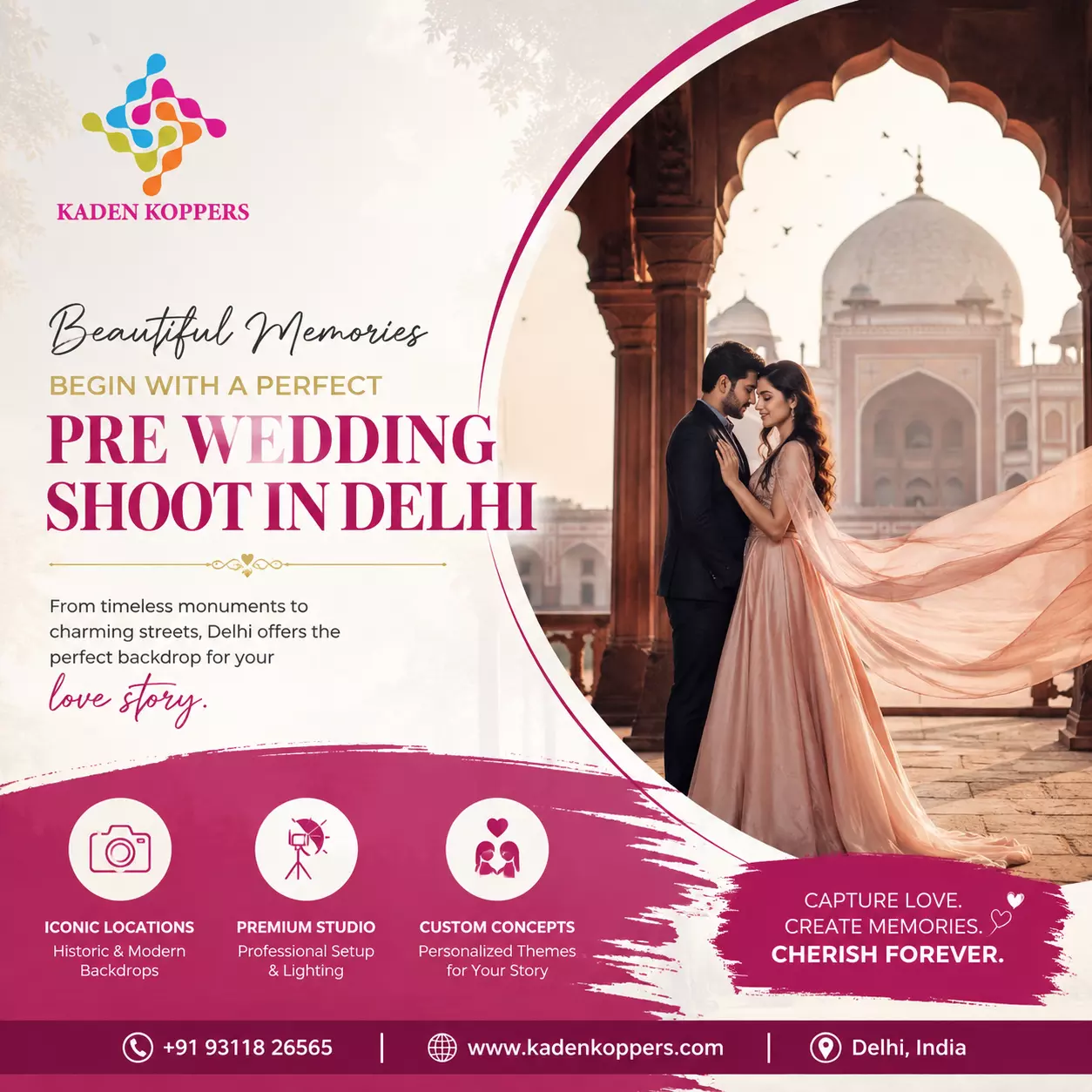Pre Wedding Shoot in Delhi – Capture Your Love Story in the Perfect Pre Wedding Studio