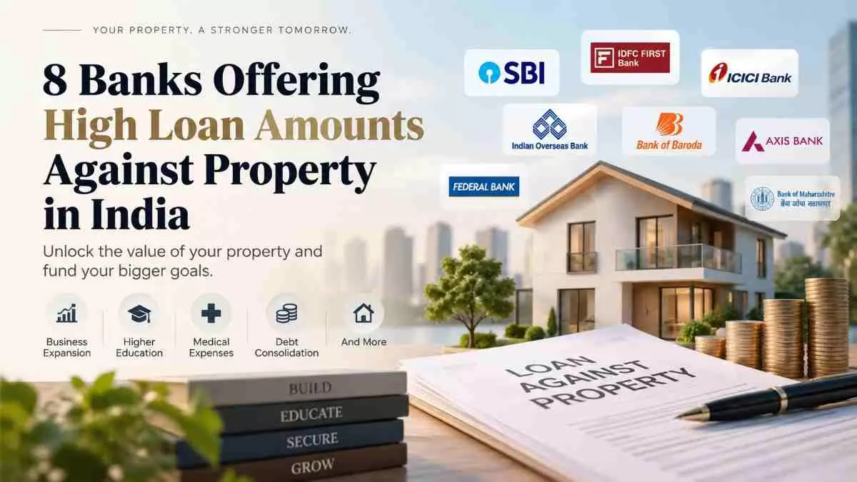 8 Banks Offering High Loan Amounts Against Property in India