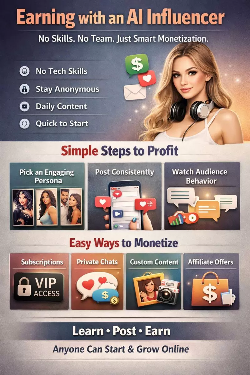How Anyone Can Monetize an AI Influencer Without Technical Skills