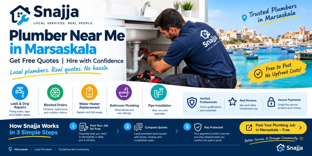 Top Rated Plumber Near Me in Marsaskala | Snajja