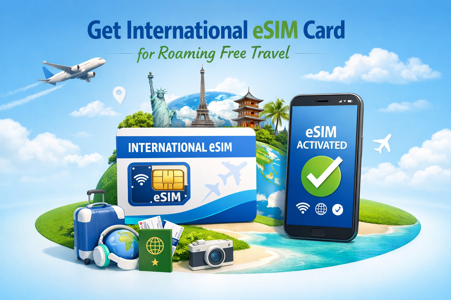 Get International eSIM Card for Roaming Free Travel