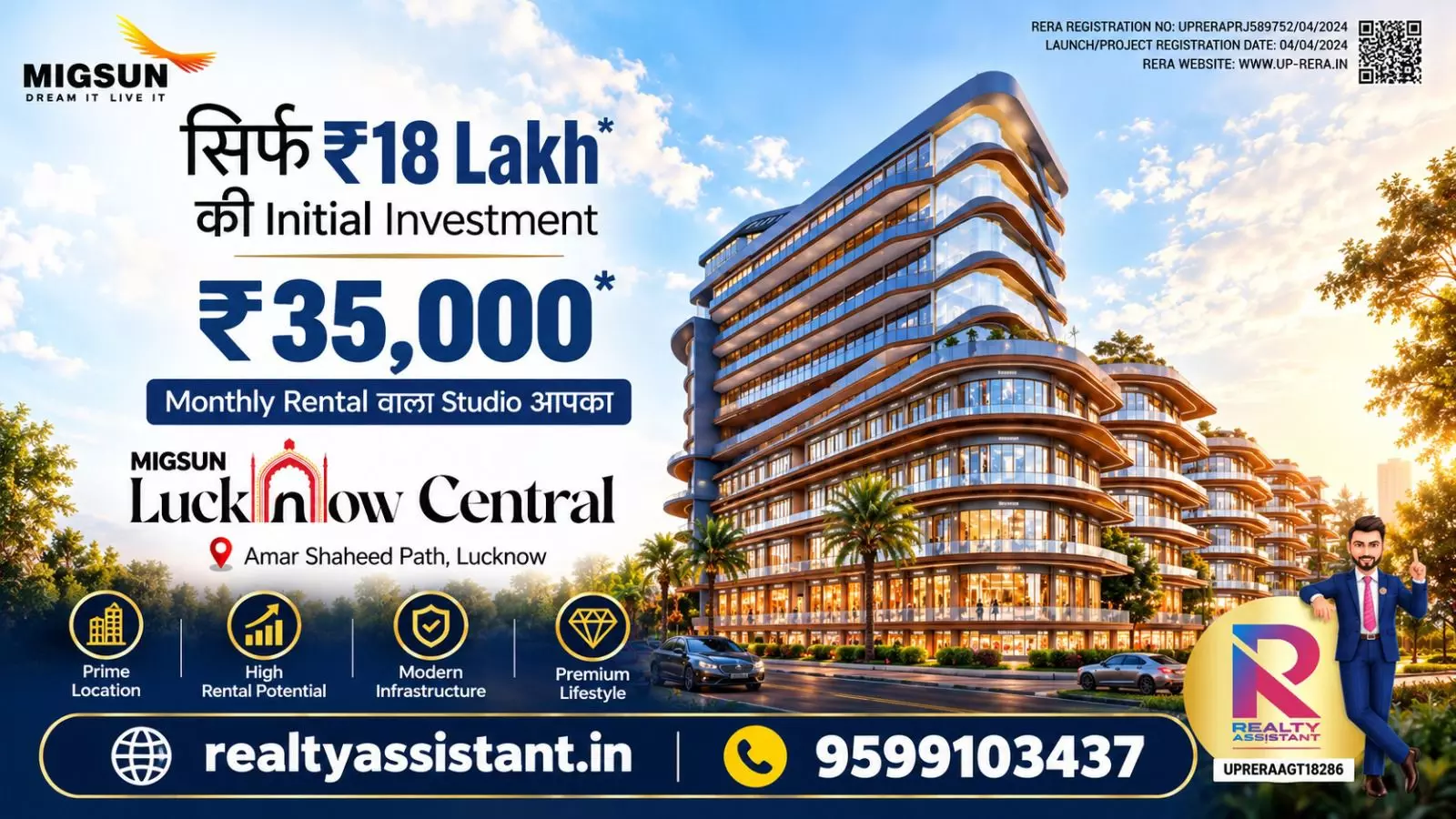Migsun Lucknow Central Commercial Studios: Investment, Rental Potential & Key Benefits