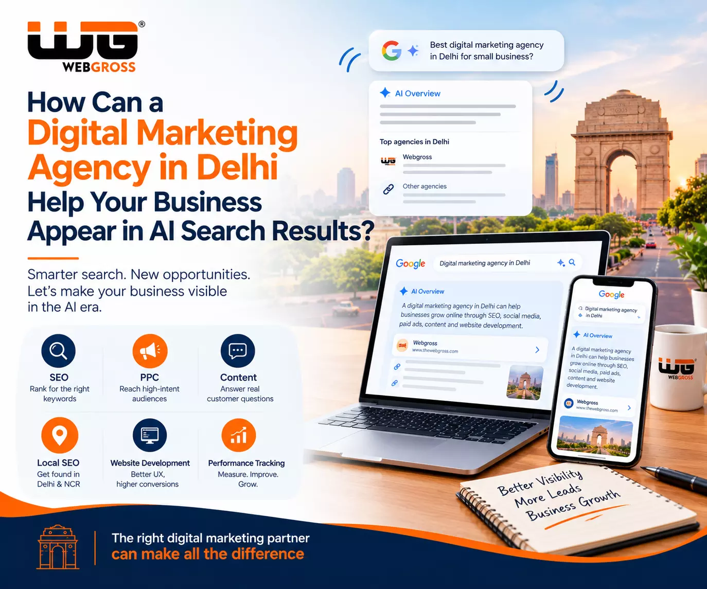 How Can a Digital Marketing Agency in Delhi Help Your Business Appear in AI Search Results?