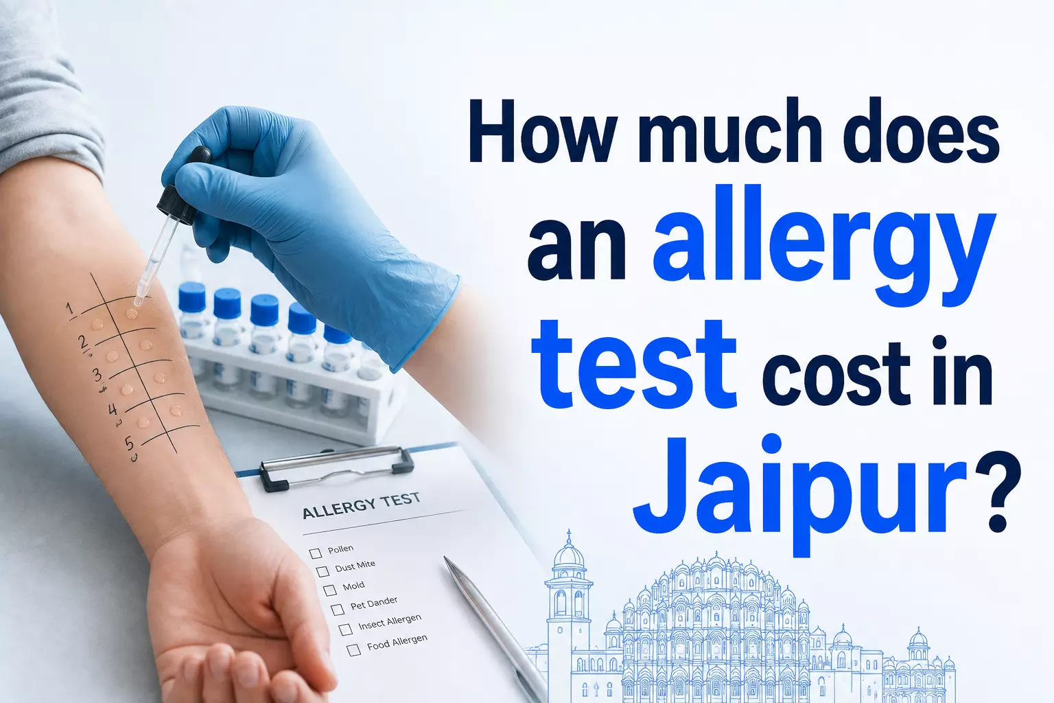 How much does an allergy test cost in Jaipur?