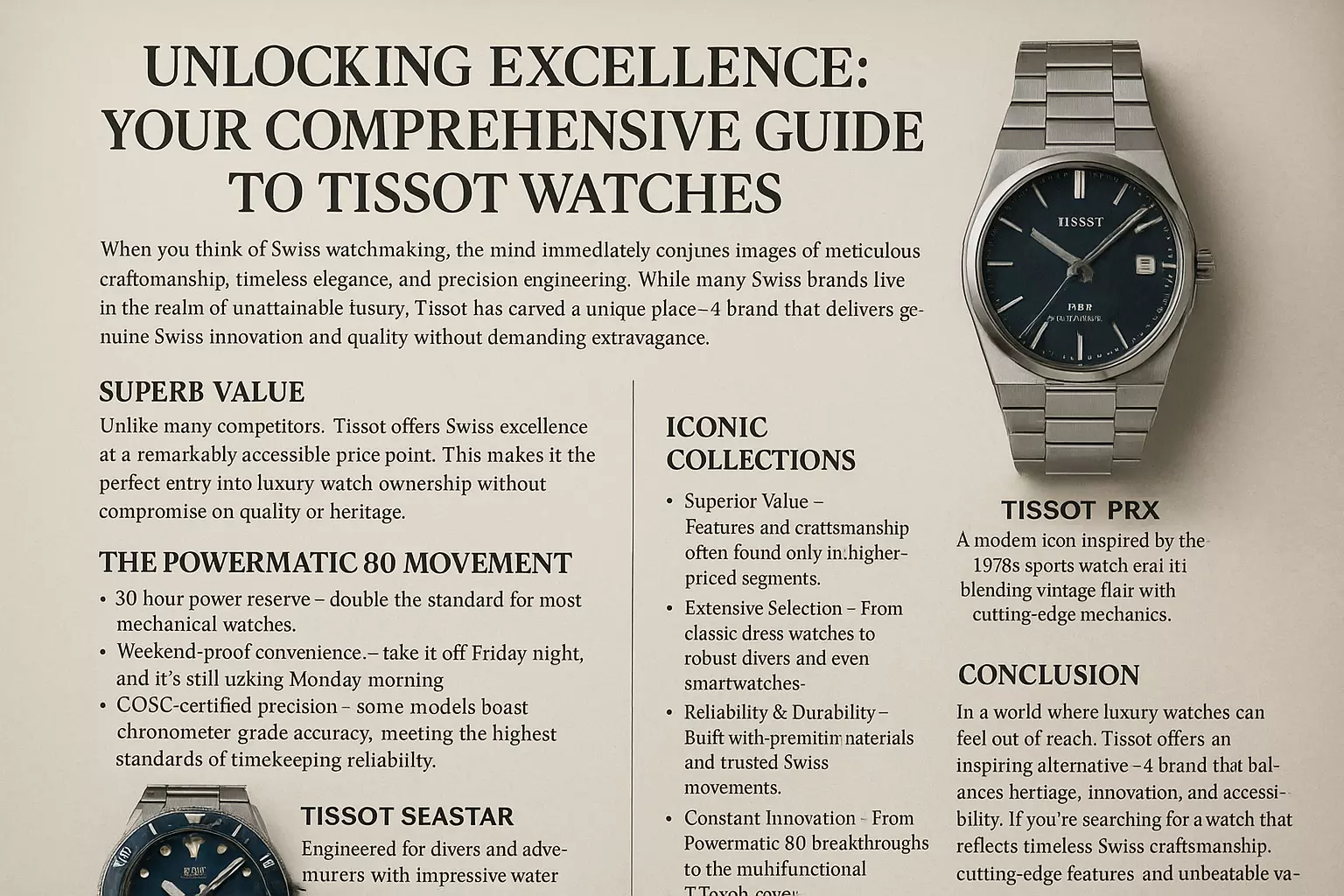 Unlocking Excellence: Your Comprehensive Guide to Tissot Watches