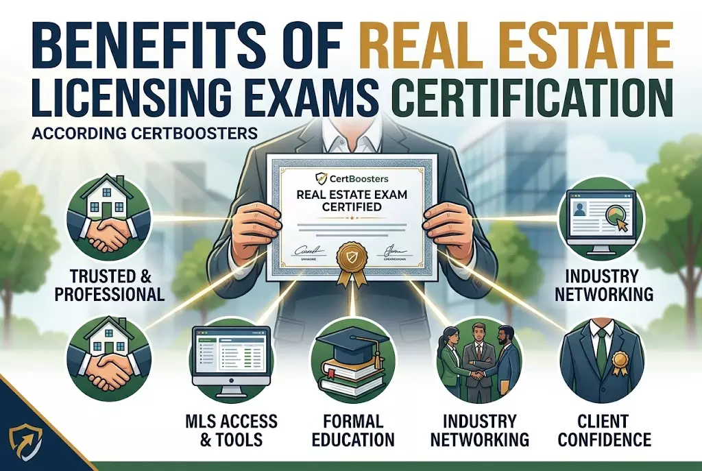 Benefits of Real Estate Licensing Exams Certification According CertBoosters