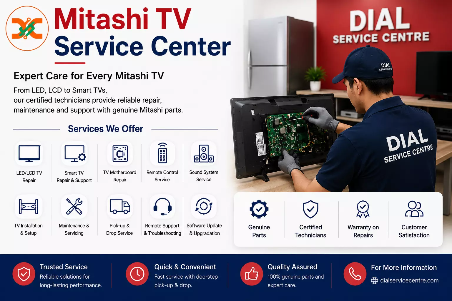 Which Mitashi TV Service Center Handles Smart TV Problems?