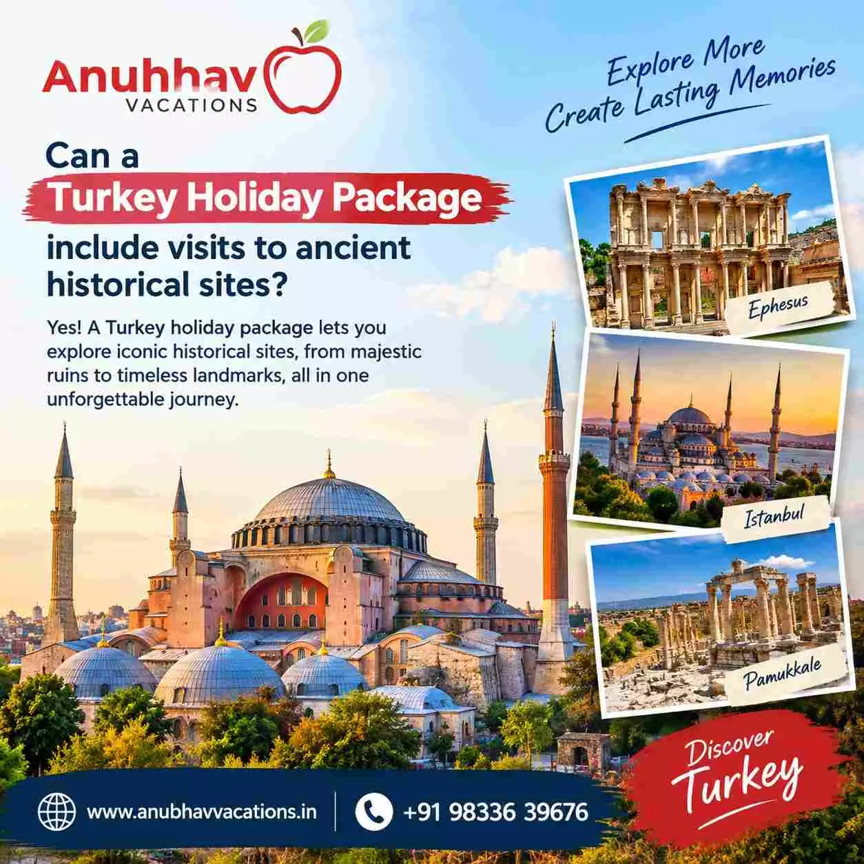 Can a Turkey Holiday Package include visits to ancient historical sites?