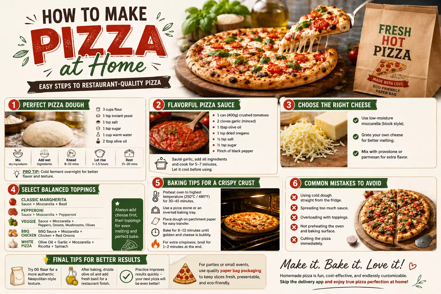How to Make Restaurant-Style Pizza at Home (Easy & Delicious)