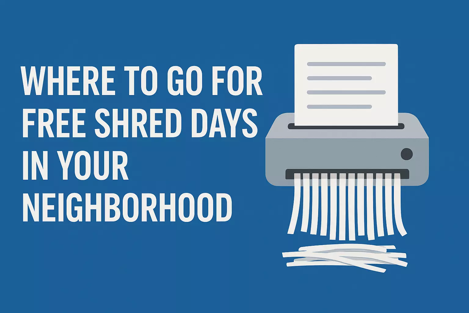 Where to Go for Free Shred Days in Your Neighborhood