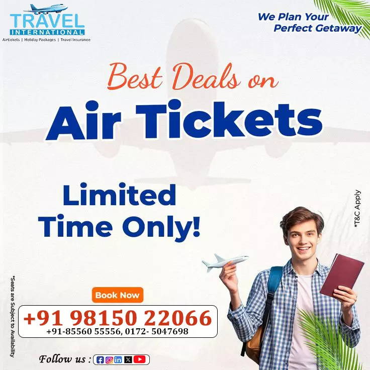 Best Travel Agency in Chandigarh for Cheap Flight Tickets & International Travel