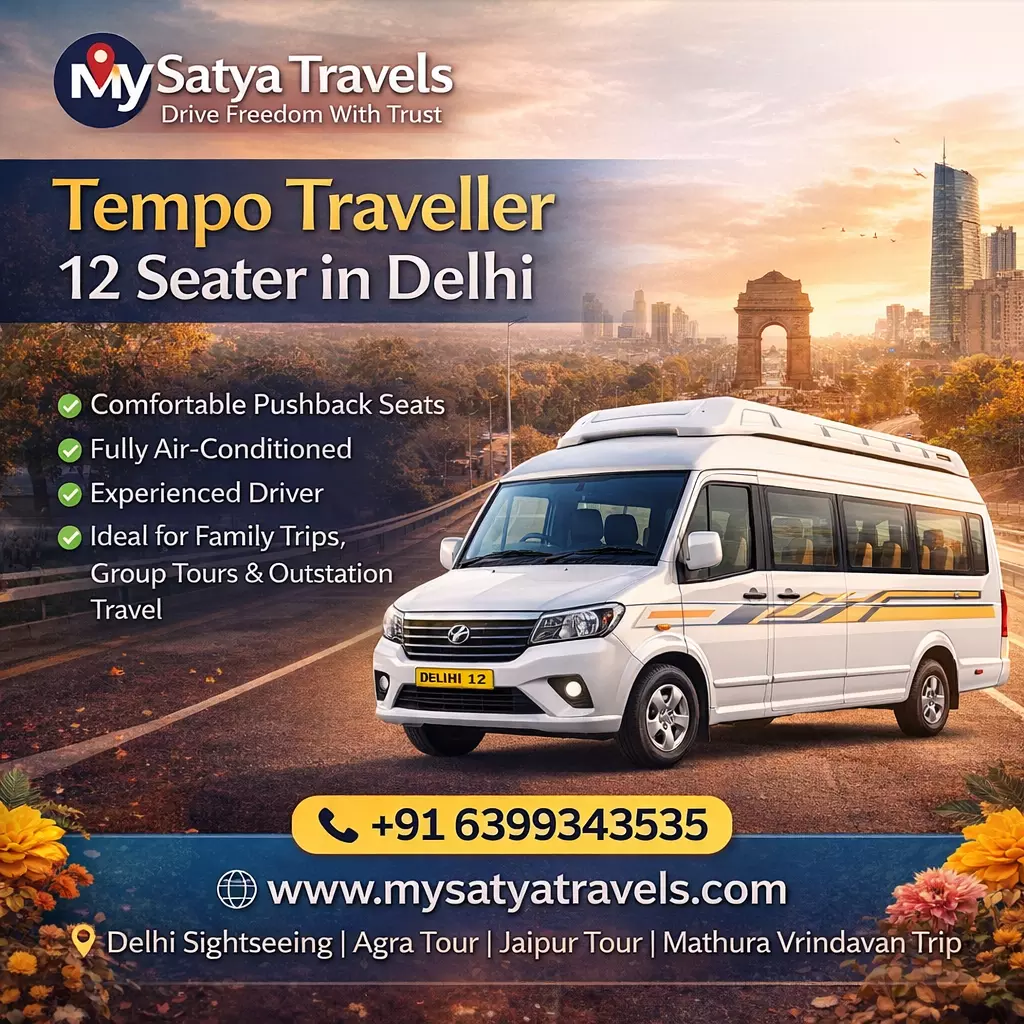 Tempo Traveller 12 Seater Rental in Delhi | My Satya Travels