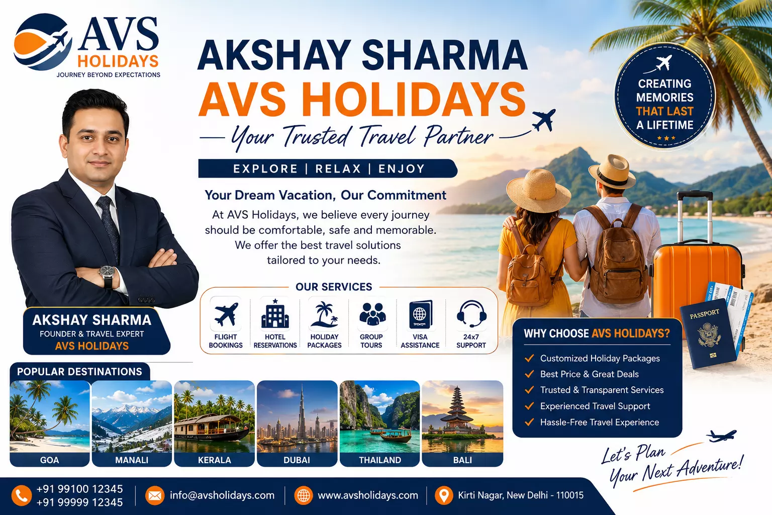 Akshay Sharma AVS Holidays | Explore, Travel & Create Memories