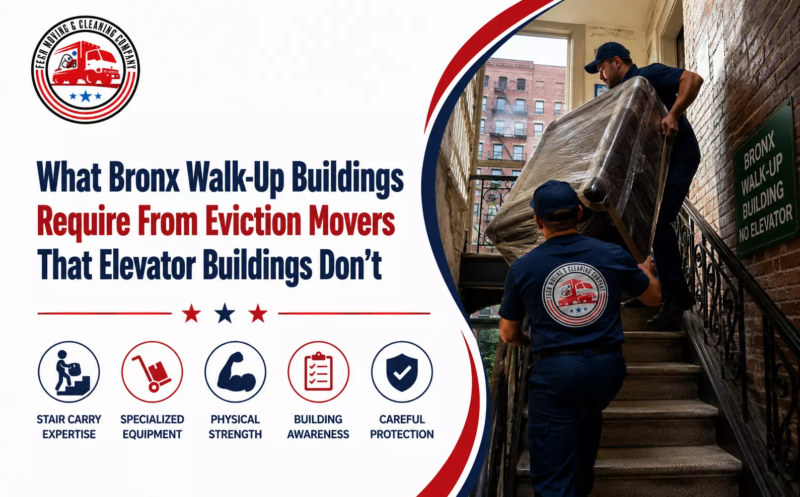 What Bronx Walk-Up Buildings Require From Eviction Movers That Elevator Buildings Don't