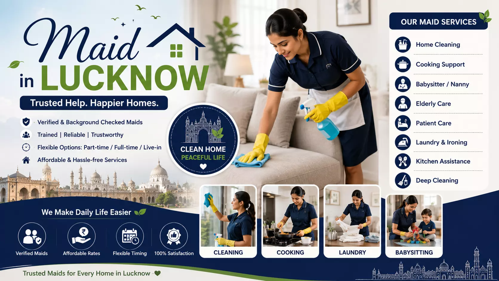 How to Find a Trusted Maid in Lucknow for Daily Home Support