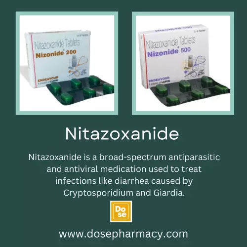 Is Nitazoxanide effective for diarrhea caused by parasites?