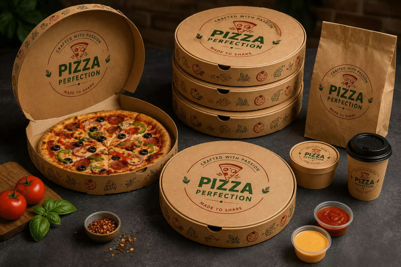 Round Pizza Packaging for Modern Pizzerias Looking to Stand Out