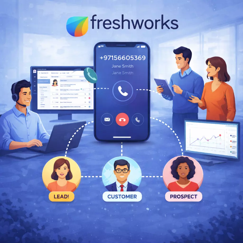 Freshworks + Voice Calling Workflow for Sales Teams