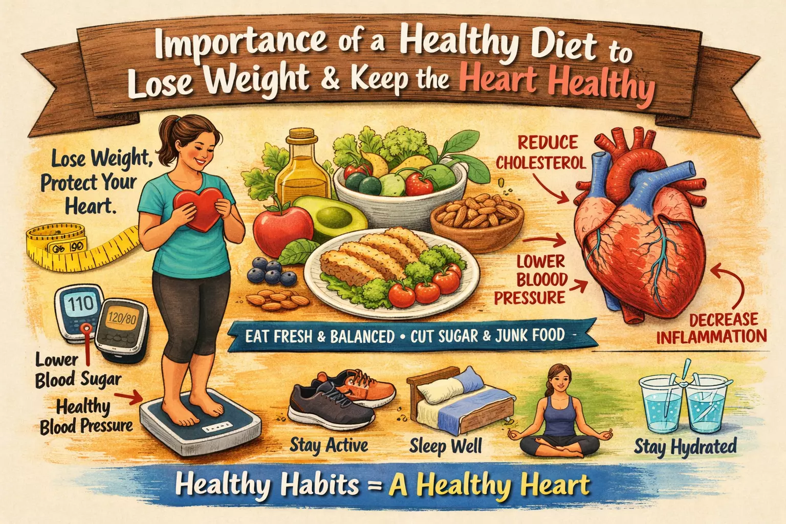Importance of a Healthy Diet to Lose Weight and Keep the Heart Healthy