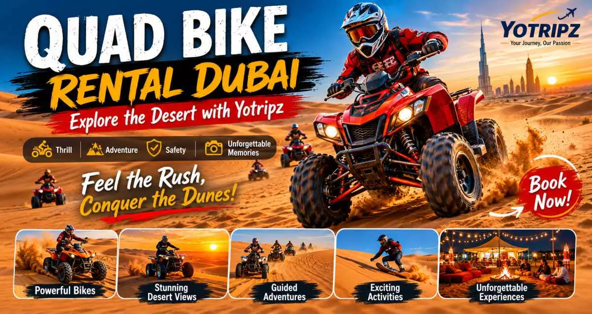 Quad Bike Rental Dubai—Explore the Desert with Yotripz