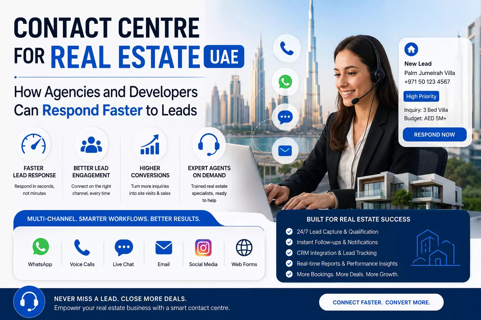 Contact Centre for Real Estate UAE: How Agencies and Developers Can Respond Faster to Leads