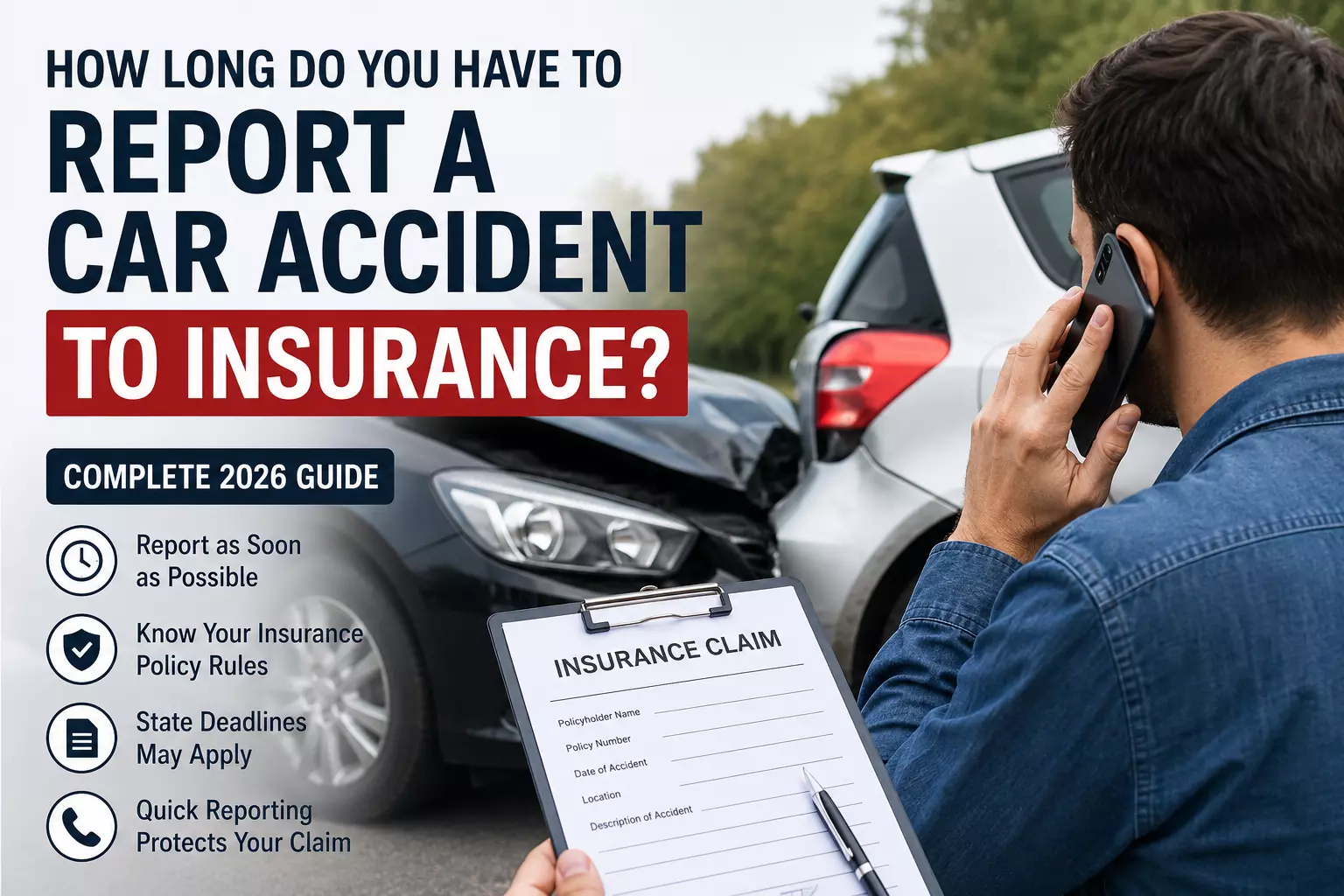 How Long Do You Have to Report a Car Accident to Insurance? Complete 2026 Guide