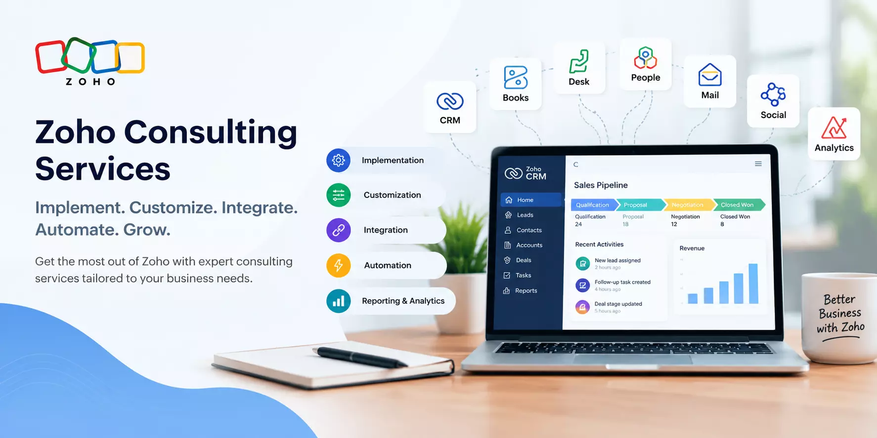 Zoho Consulting Services: How to Implement CRM, Automate Workflows, and Improve Business Efficiency