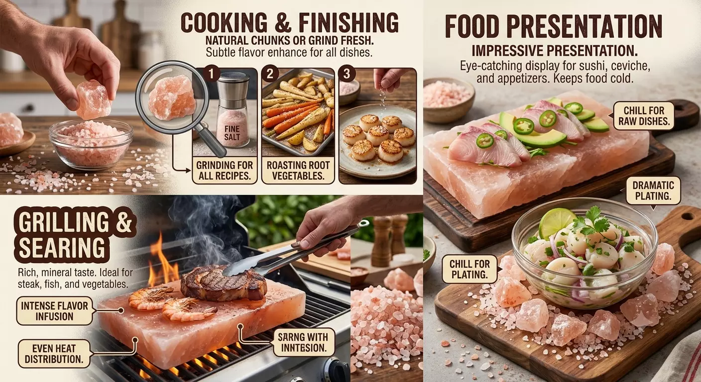Pink Himalayan Salt Chunks: Uses for Cooking, Grilling, and Food Presentation