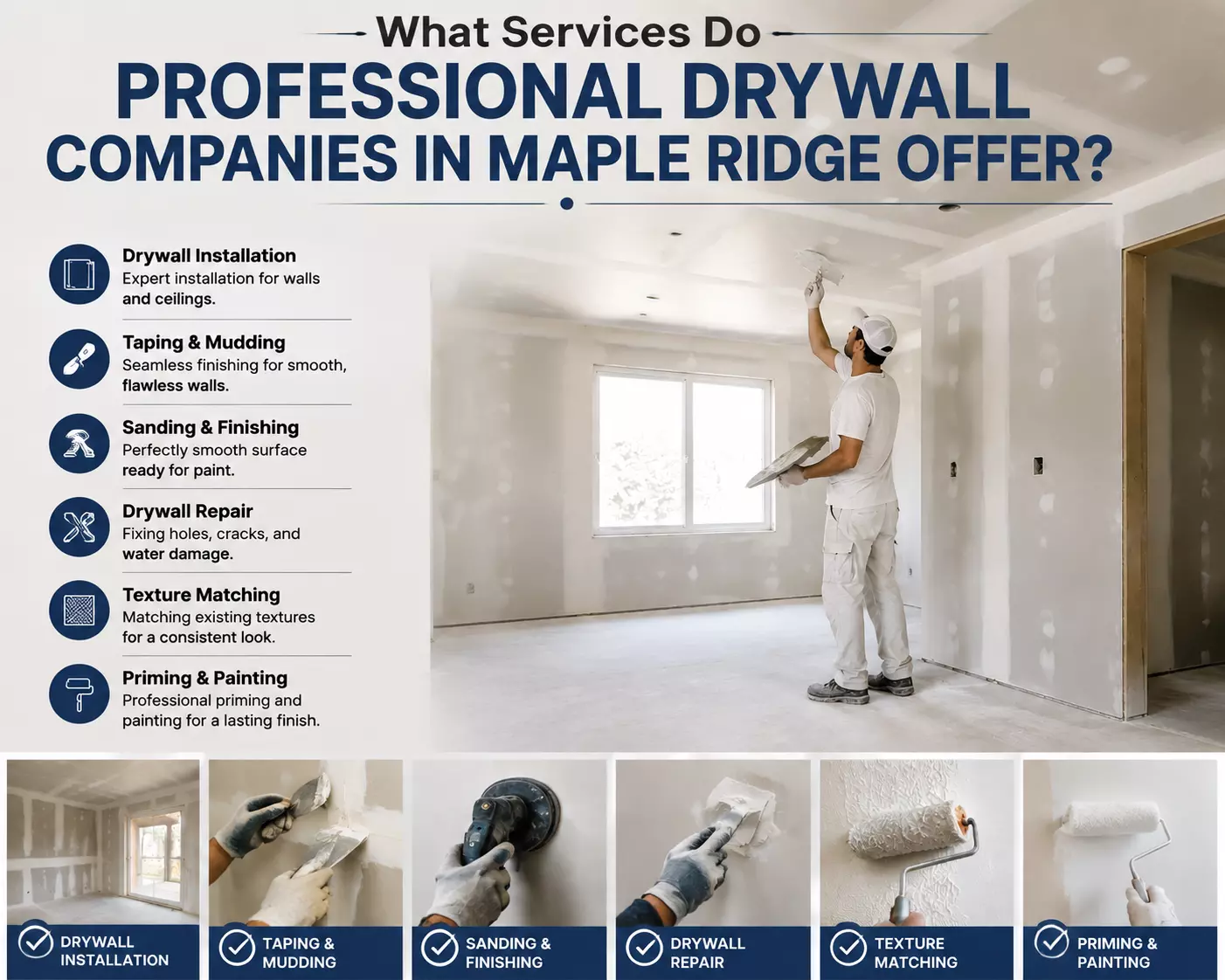 What Services Do Professional Drywall Companies in Maple Ridge Offer?
