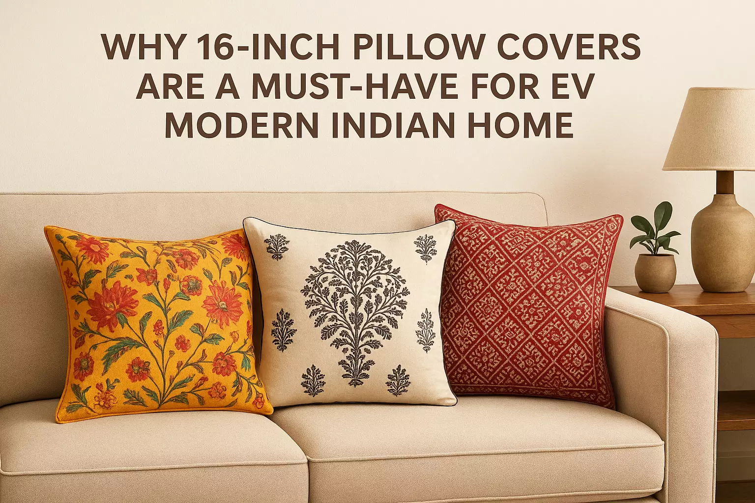 Why 16-Inch Pillow Covers Are a Must-Have for Every Modern Indian Home