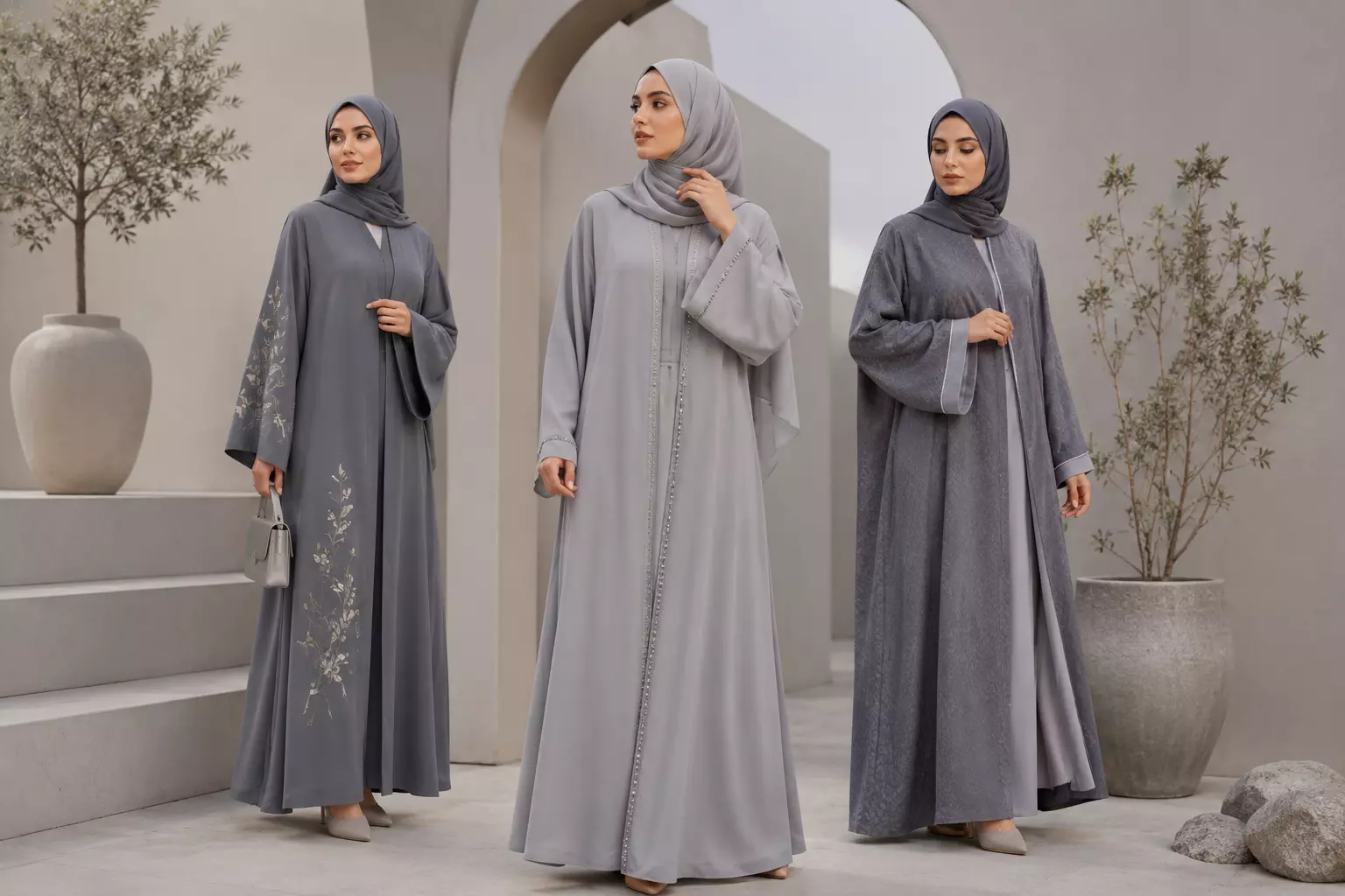 Stylish Grey Abaya Trends with Abaya Designs In Pakistan With Price