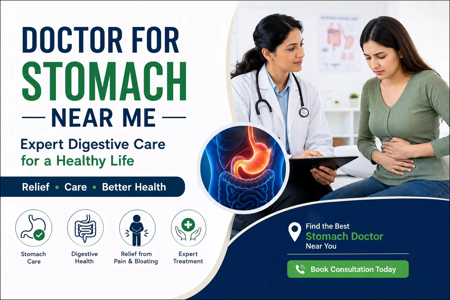 Stomach Specialist Doctor Near Me – Expert Digestive Care at Dr. Monga Clinic