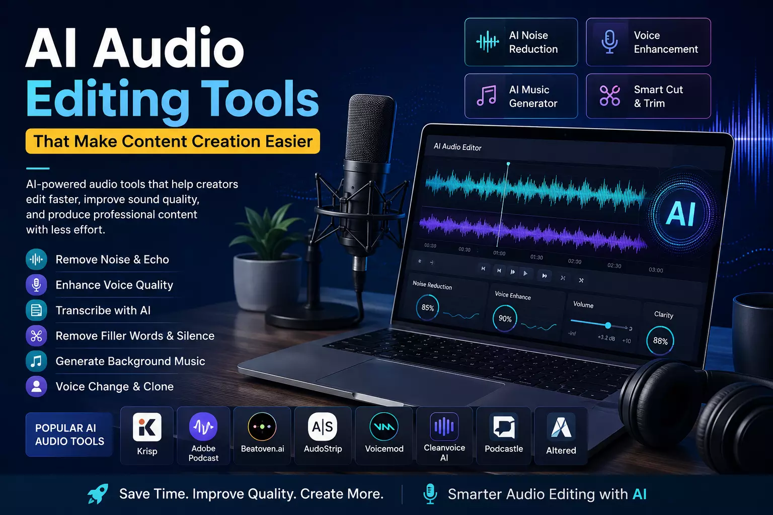 AI Audio Editing Tools That Make Content Creation Easier