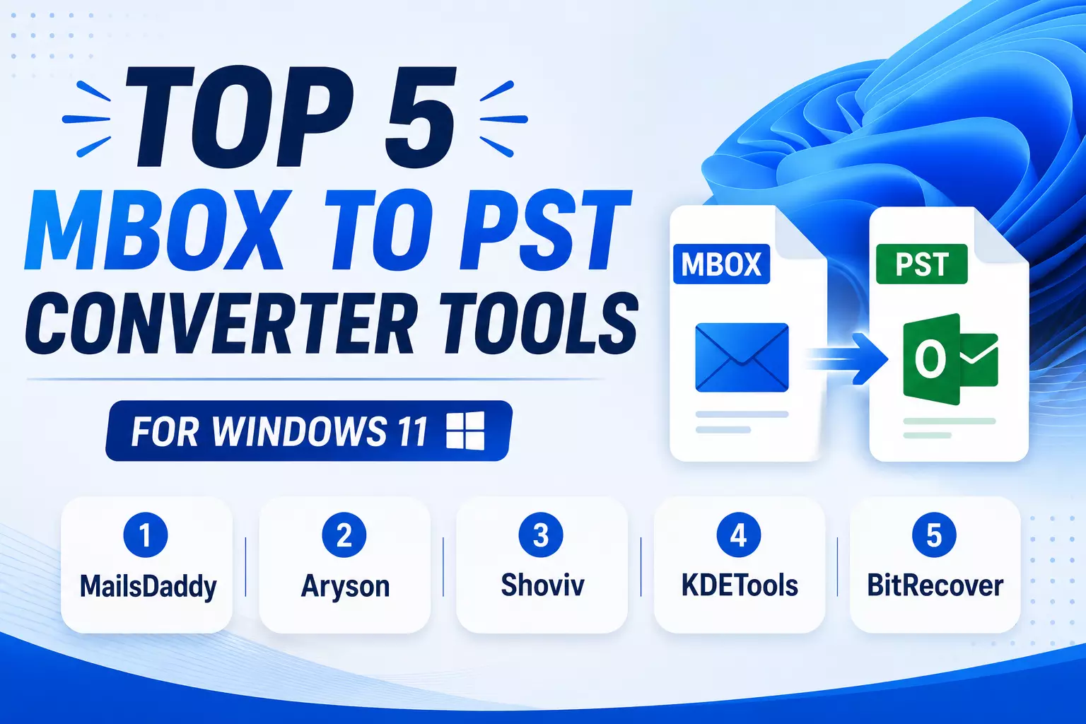 Top 5 MBOX to PST Converter tools for Windows 11