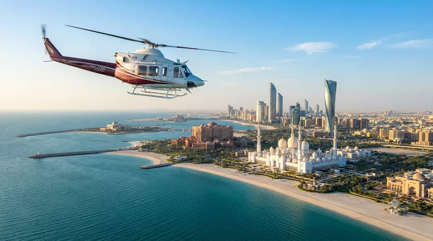 Ultimate Helicopter Tour Abu Dhabi: Skyline & Landmark Guide