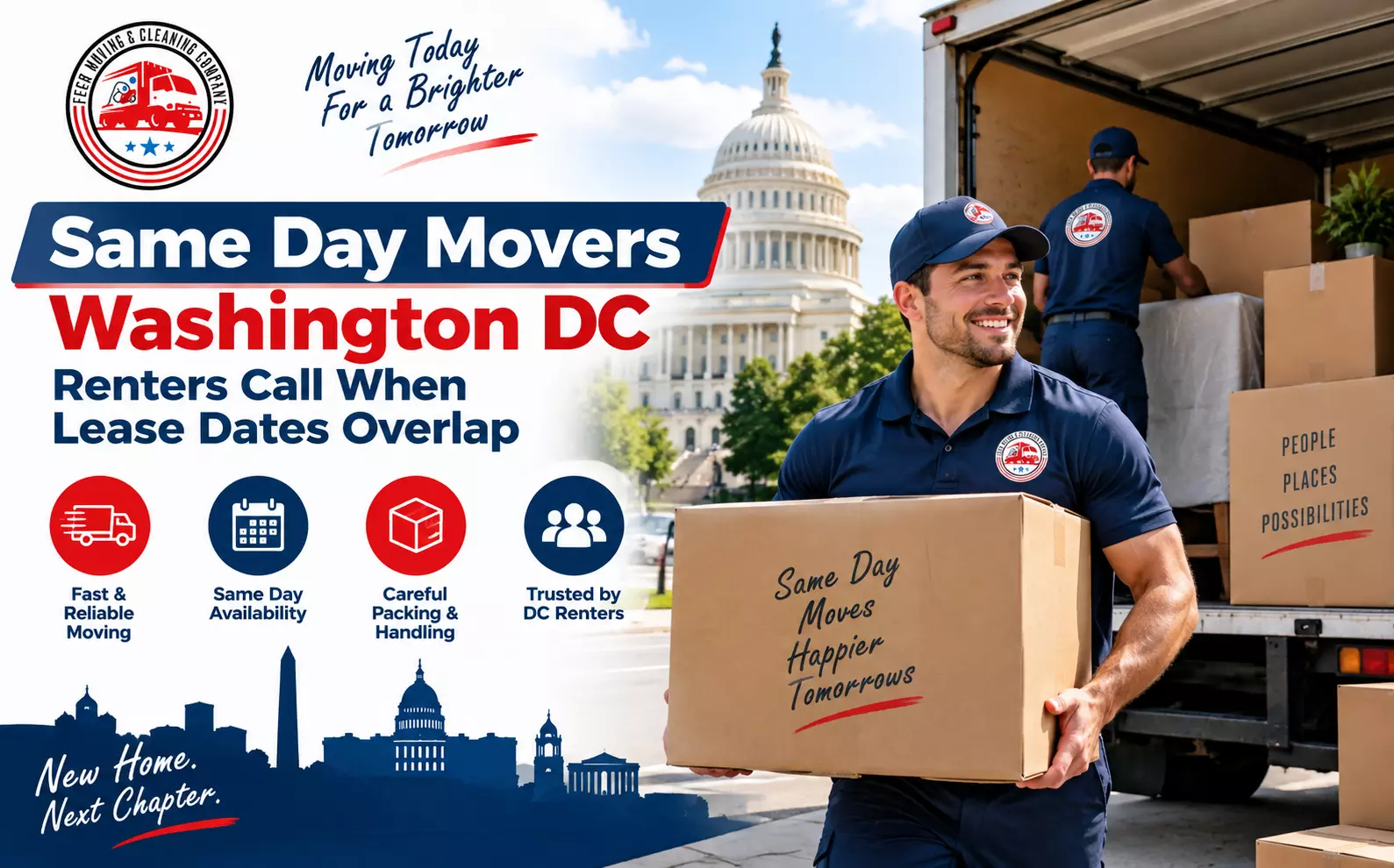 Same Day Movers Washington DC Renters Call When Lease Dates Overlap