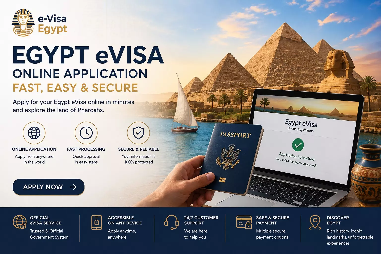 Egypt eVisa Online Application | Fast & Secure Visa for Egypt