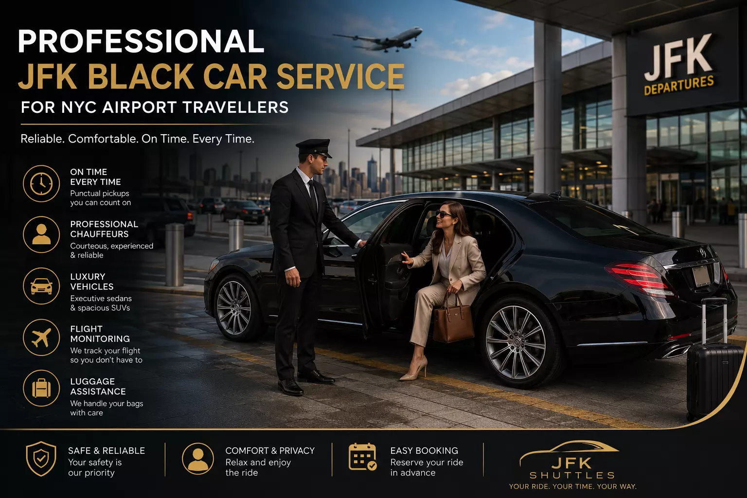 Professional JFK Black Car Service for NYC Airport Travellers