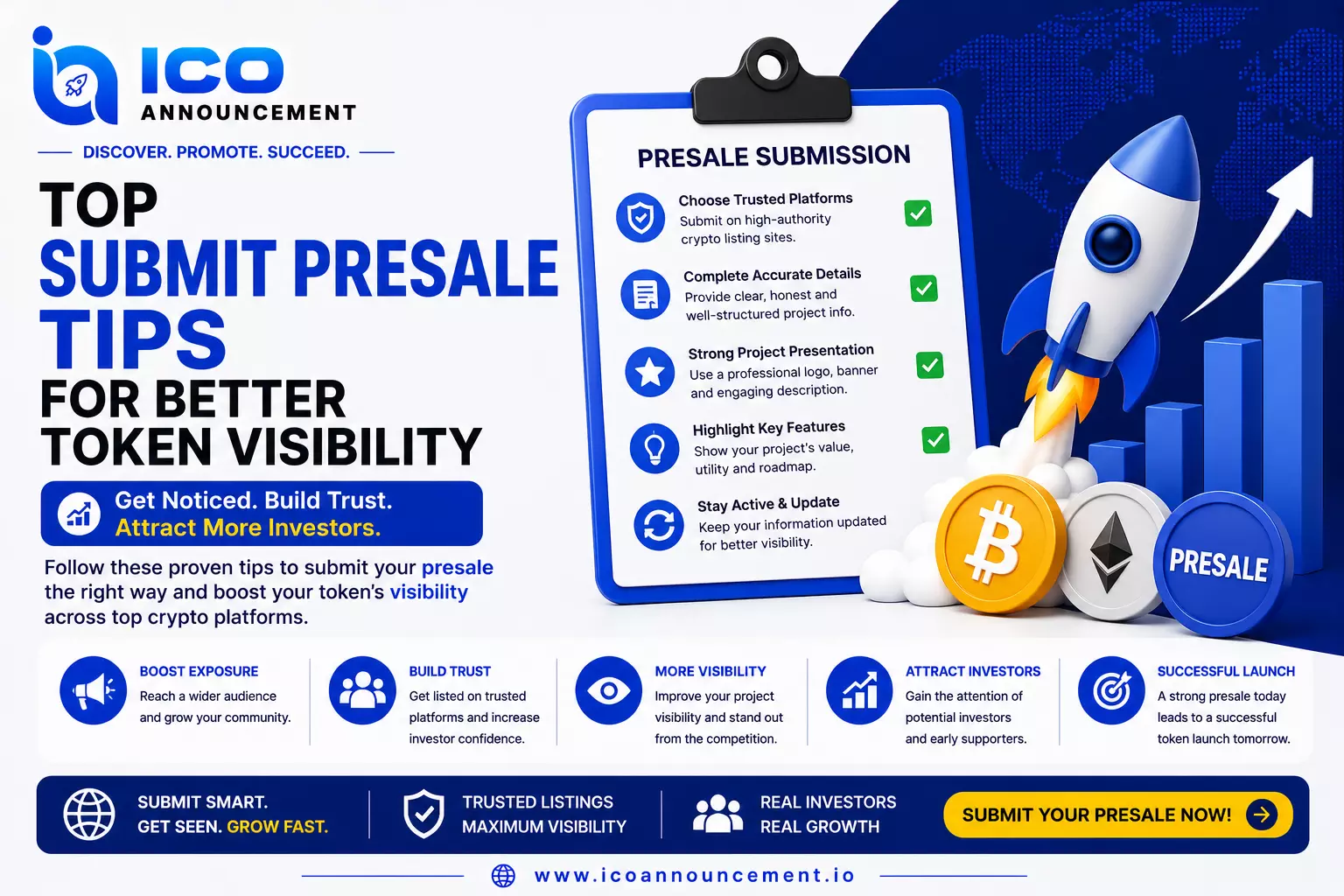 Top Submit Presale Tips for Better Token Visibility
