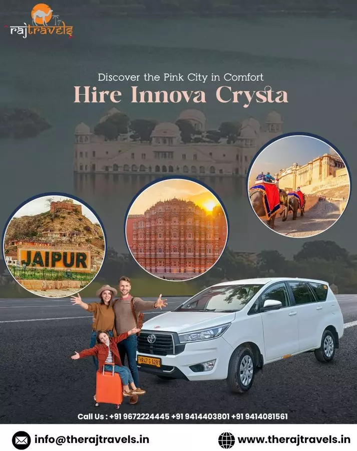Innova Crysta Hire Jaipur | Raj Travels Car Rental Services