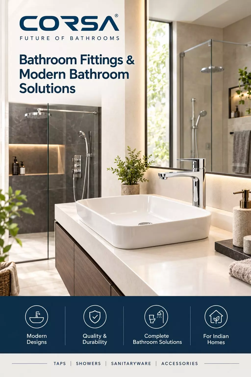 Corsa Bathroom Fittings & Modern Bathroom Solutions for Contemporary Homes