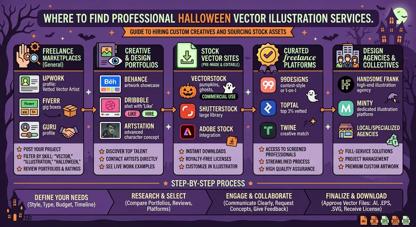 Where to Find Professional Halloween Vector Illustration Services