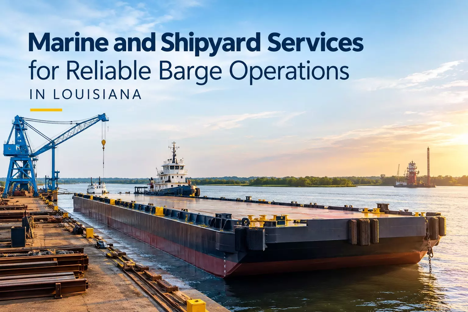 Marine and Shipyard Services for Reliable Barge Operations in Louisiana