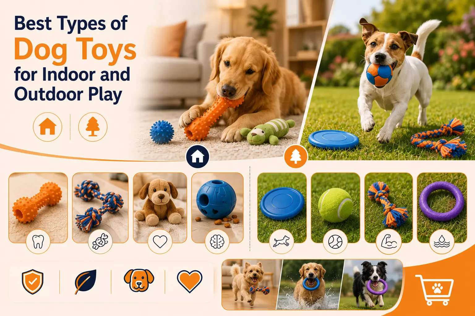 Best Types of Dog Toys for Indoor and Outdoor Play